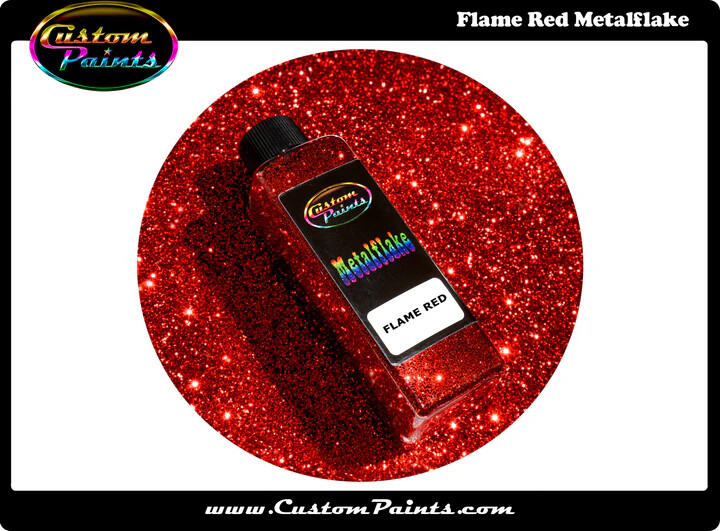 Metal Flake - FLAME RED - Premium Quality, Auto Grade, Custom Paint, Plasti Dip
