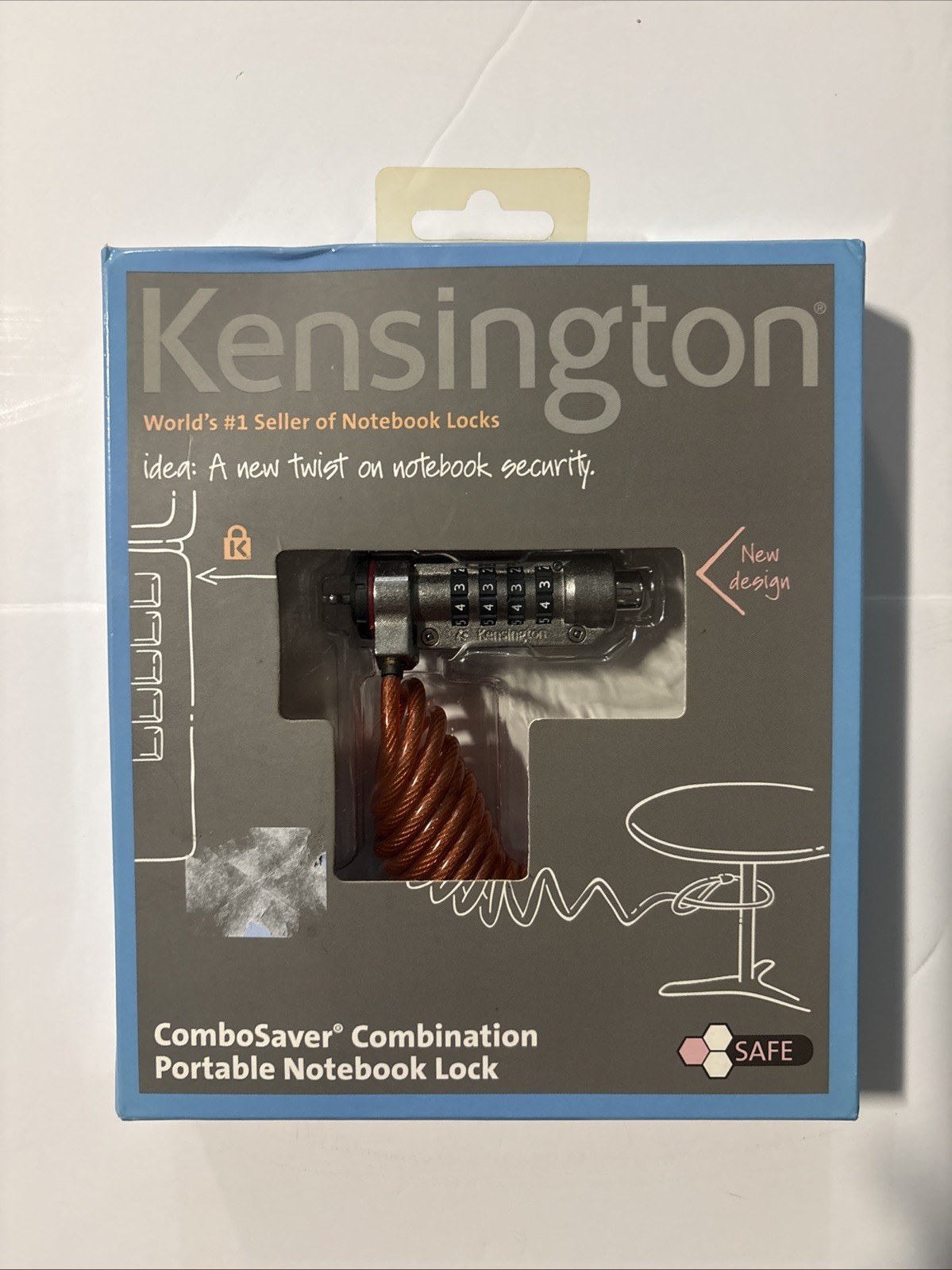 Kensington ComboSaver Combination Portable Notebook Laptop Lock NIB
