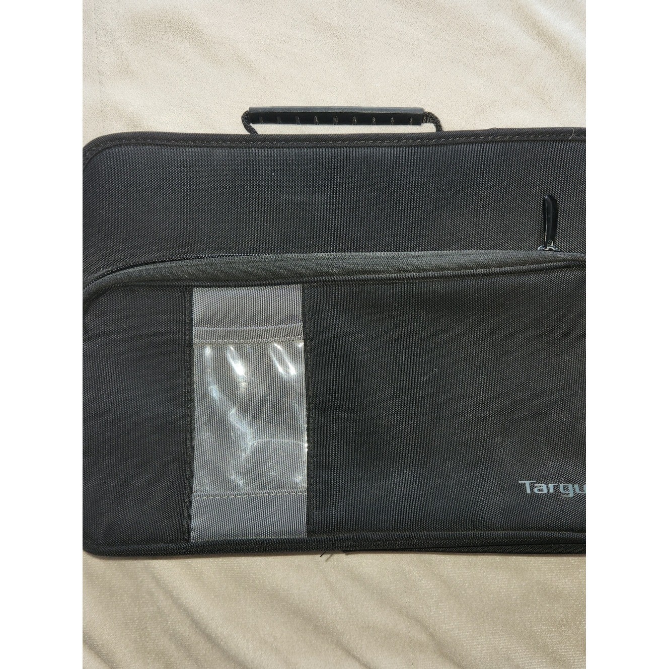 Targus Black Laptop Case with Interior Strap & Front Zipper Pocket