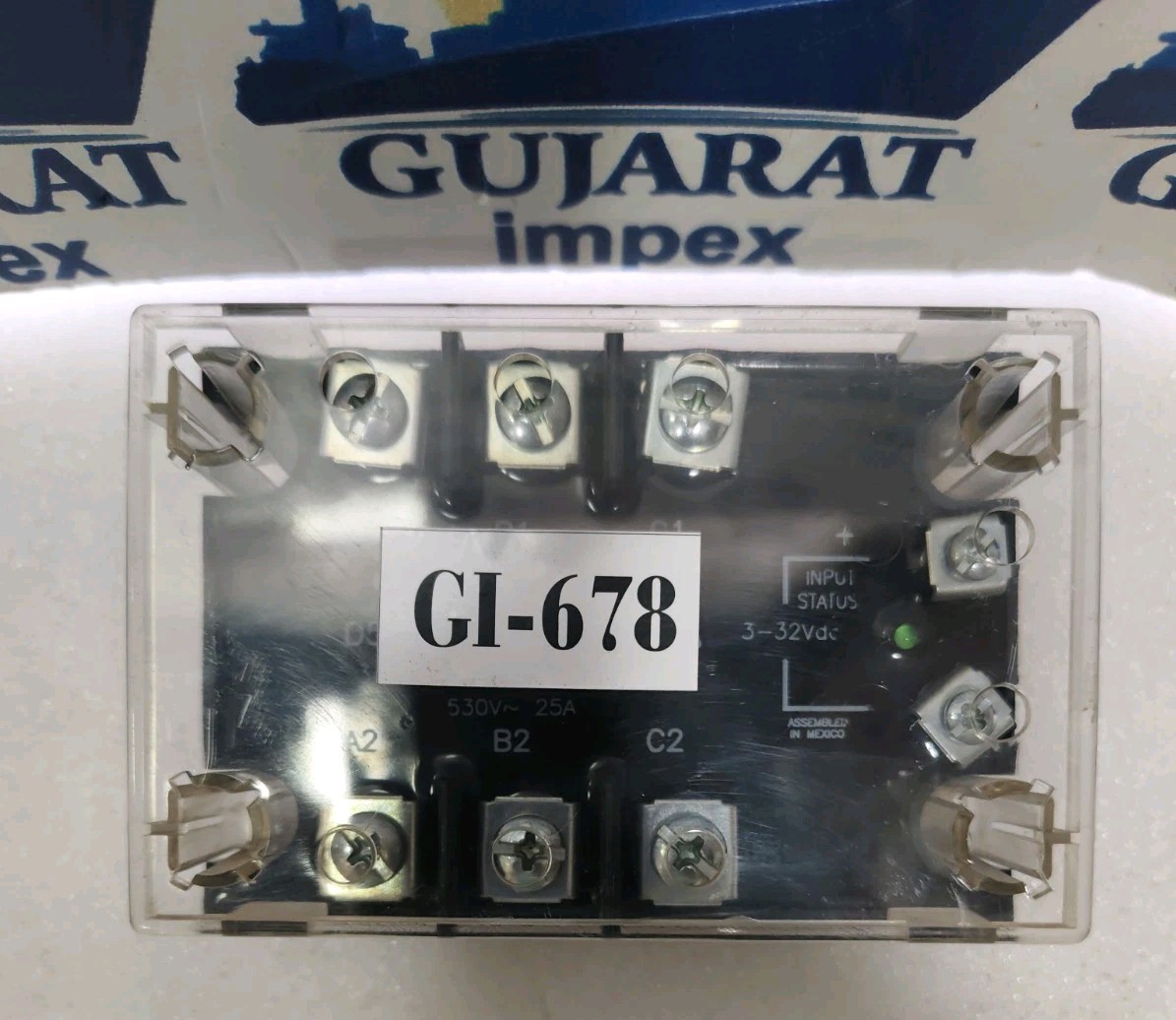 Crydom D53TP25D 3-Phase 25A 530V 3-32 VDC Control Solid State Relay D5TJ1008