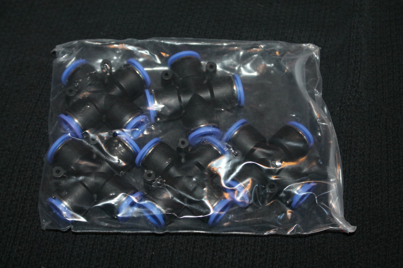 PZA12 Pneumatic Air 4Way Quick Fittings Connector 12mm equal Cross Tube Hose 5pk
