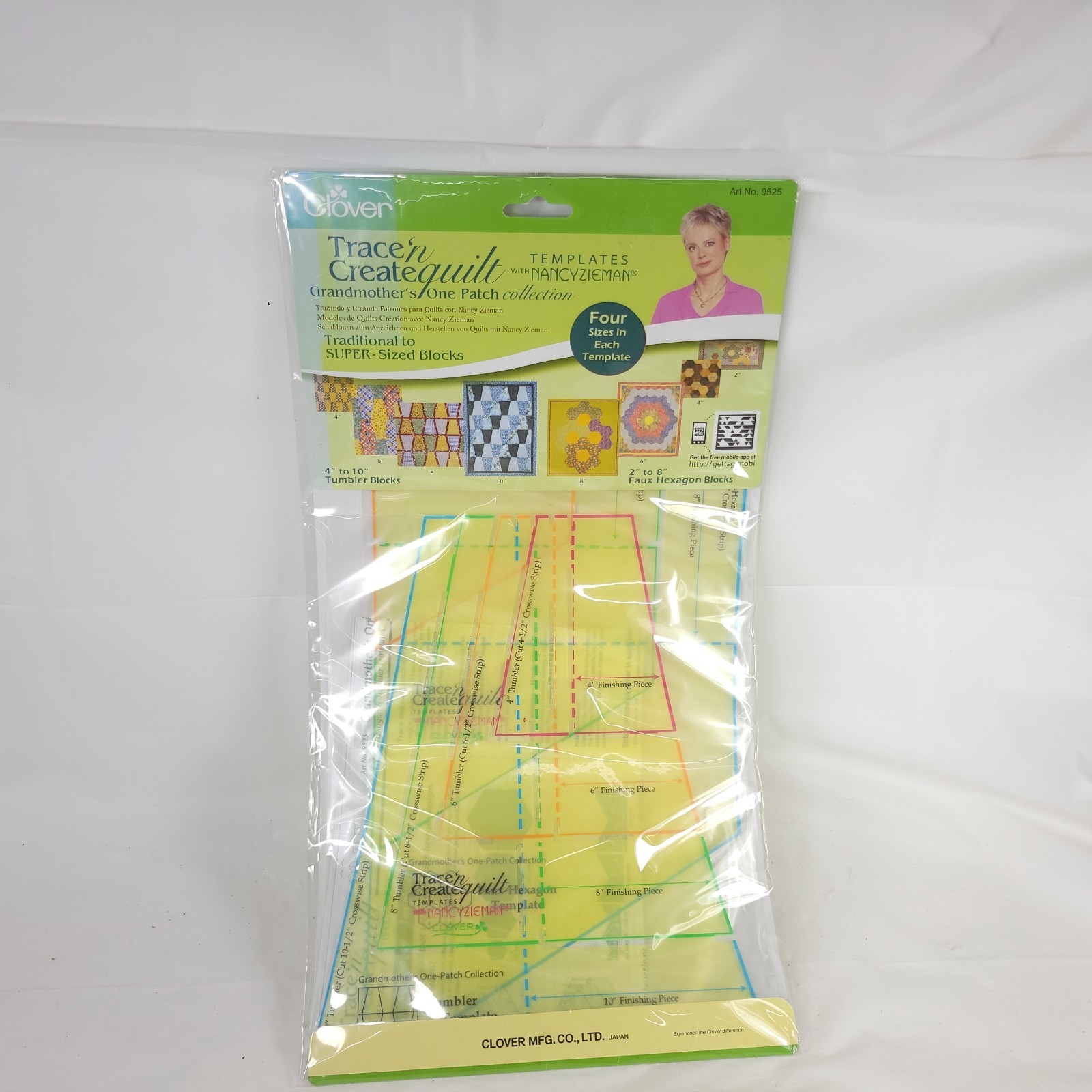 Clover Trace 'N Create Quilt Template Grandmother's One Patch Nancy Zieman 9525