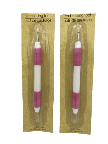 Embossing Tool - Double Ended - Small & Medium Ends - 2/pcs
