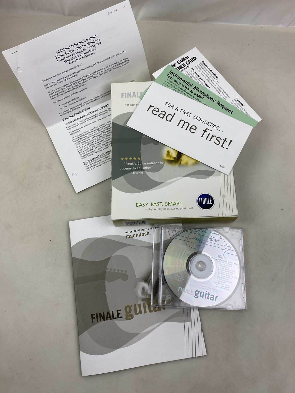 Make music Finale Guitar Notation Software CD-ROM Win/Mac TAB Comp Program