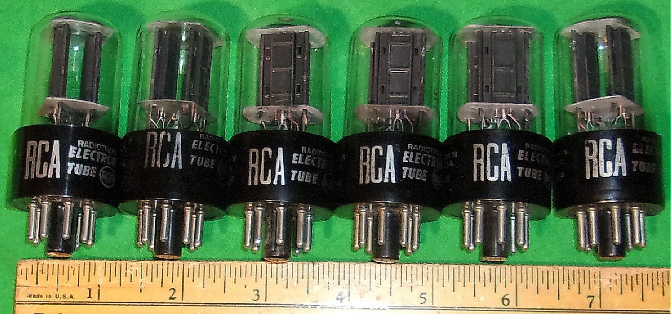 6-RCA 6SN7GTB Twin Triode Clean! Black Plates Hickok-Tested! Robust!
