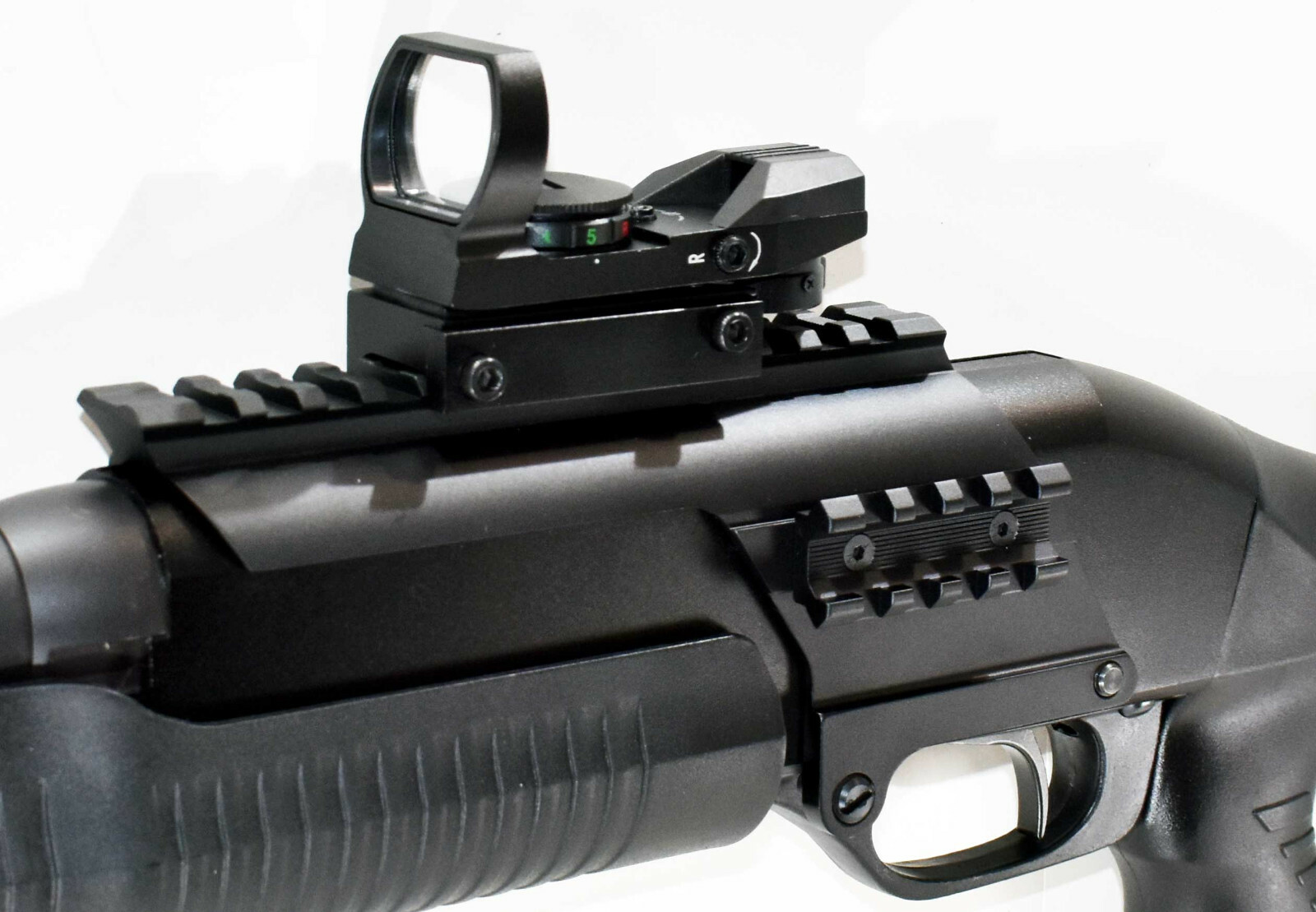Red Green Reflex Sight & Picatinny Base Combo For Stevens 320 12 Gauge – Tactica