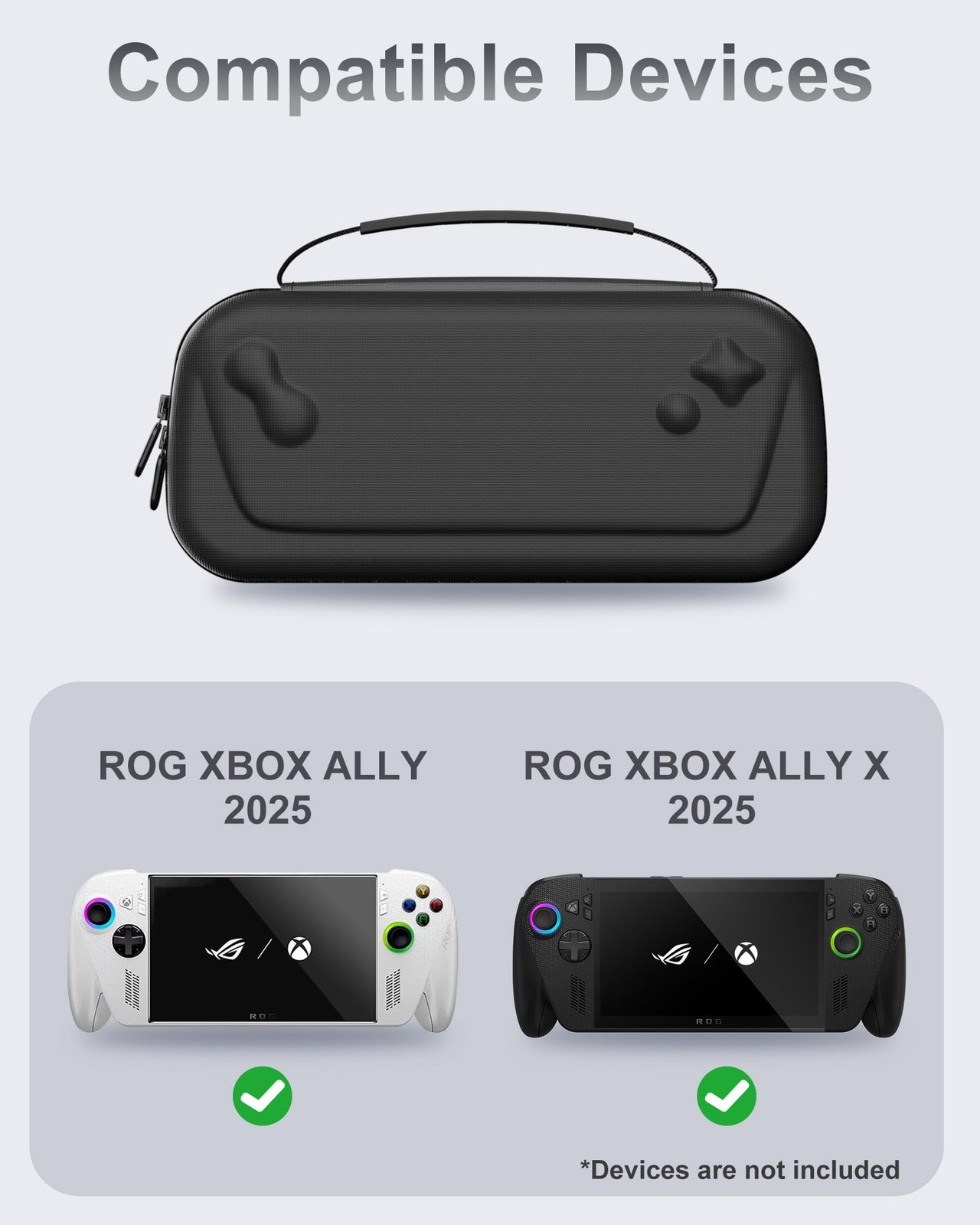 ProCase Carrying Case for Rog Xbox Ally / X 2025, Black