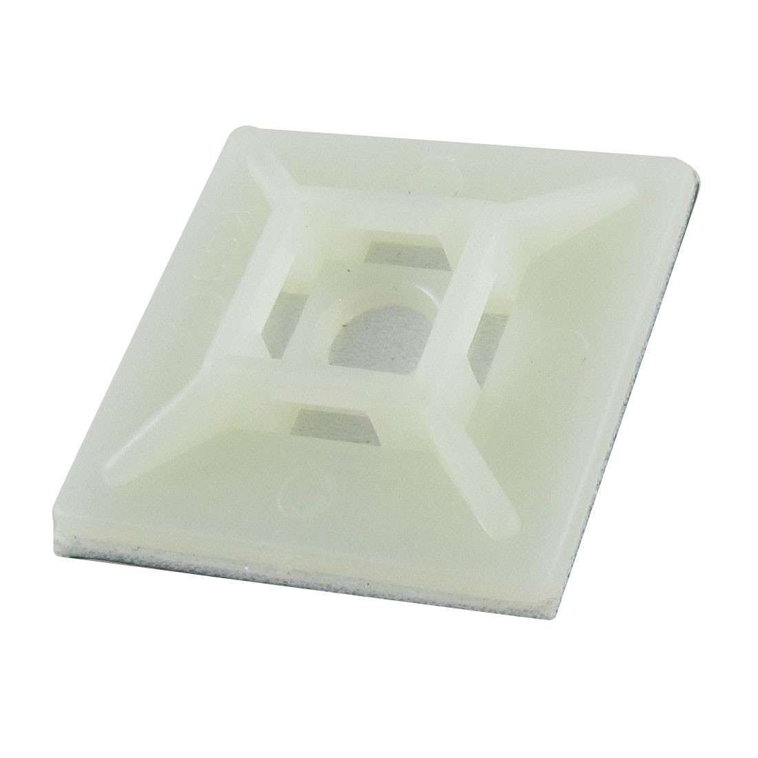 100 Pcs White Hard Plastic Sticky Cable Tie Holder