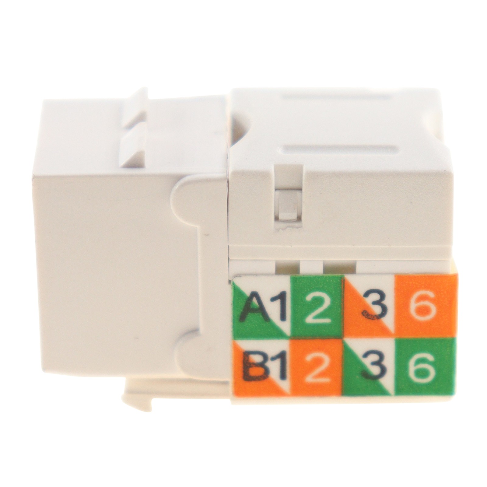 STRUCTURED CABLING PRODUCTS 101-WH-M MODULAR KEYSTONE RJ45 CAT5E JACK, WHITE