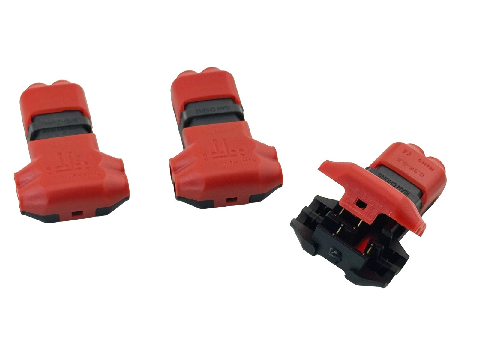 Rebaydo 3pcs T-Type 2-to-2 Wire Solderless Crimp Connectors