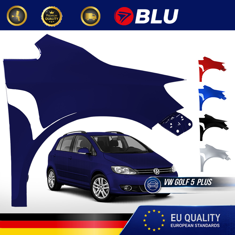 Fender For VW Golf V Plus 5 + LA5G Right Blue 05-09 Front Painted New