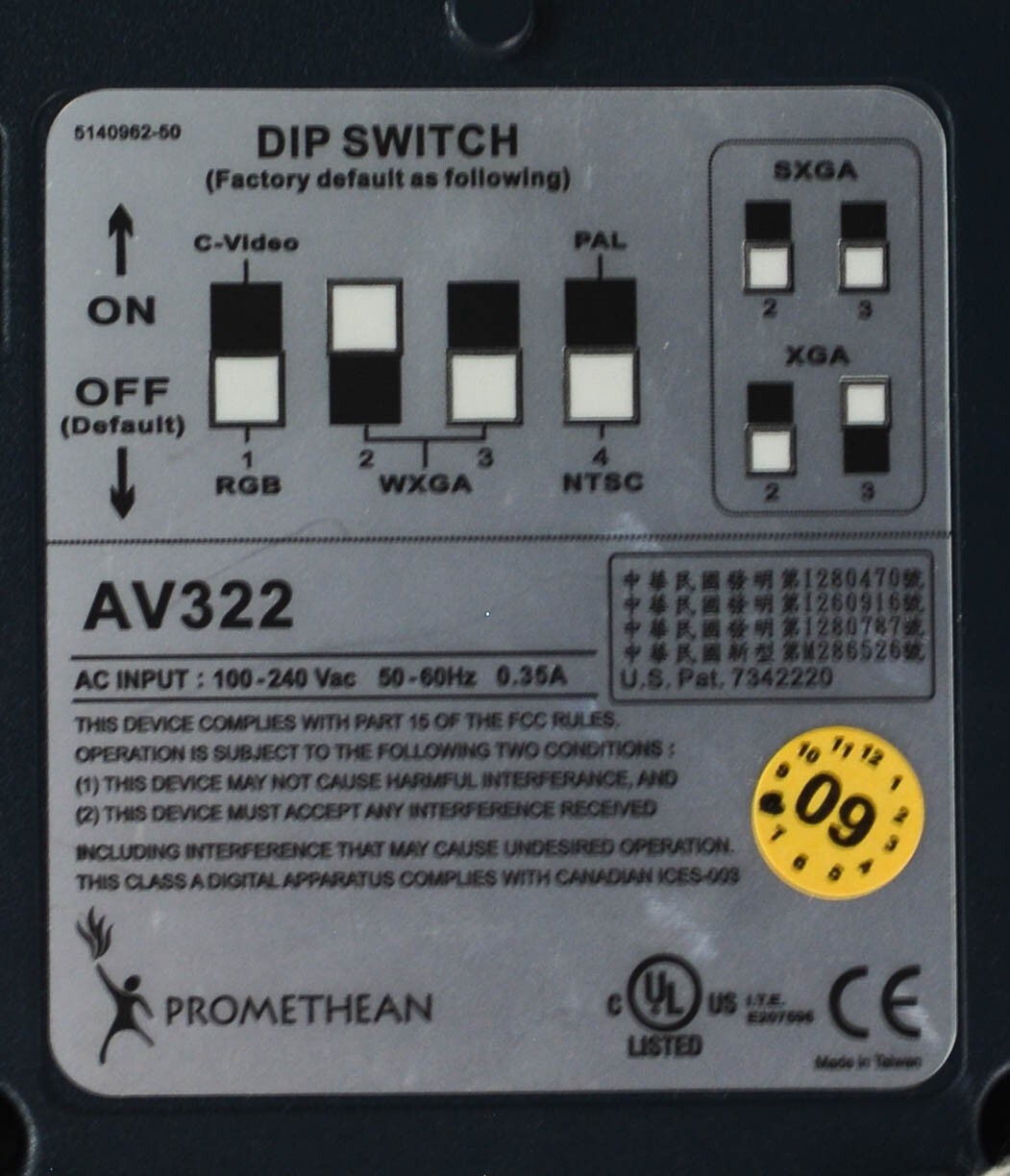 PROMETHEAN Actiview AV322 Lab Overhead Camera Visual Screen Presenter Remote