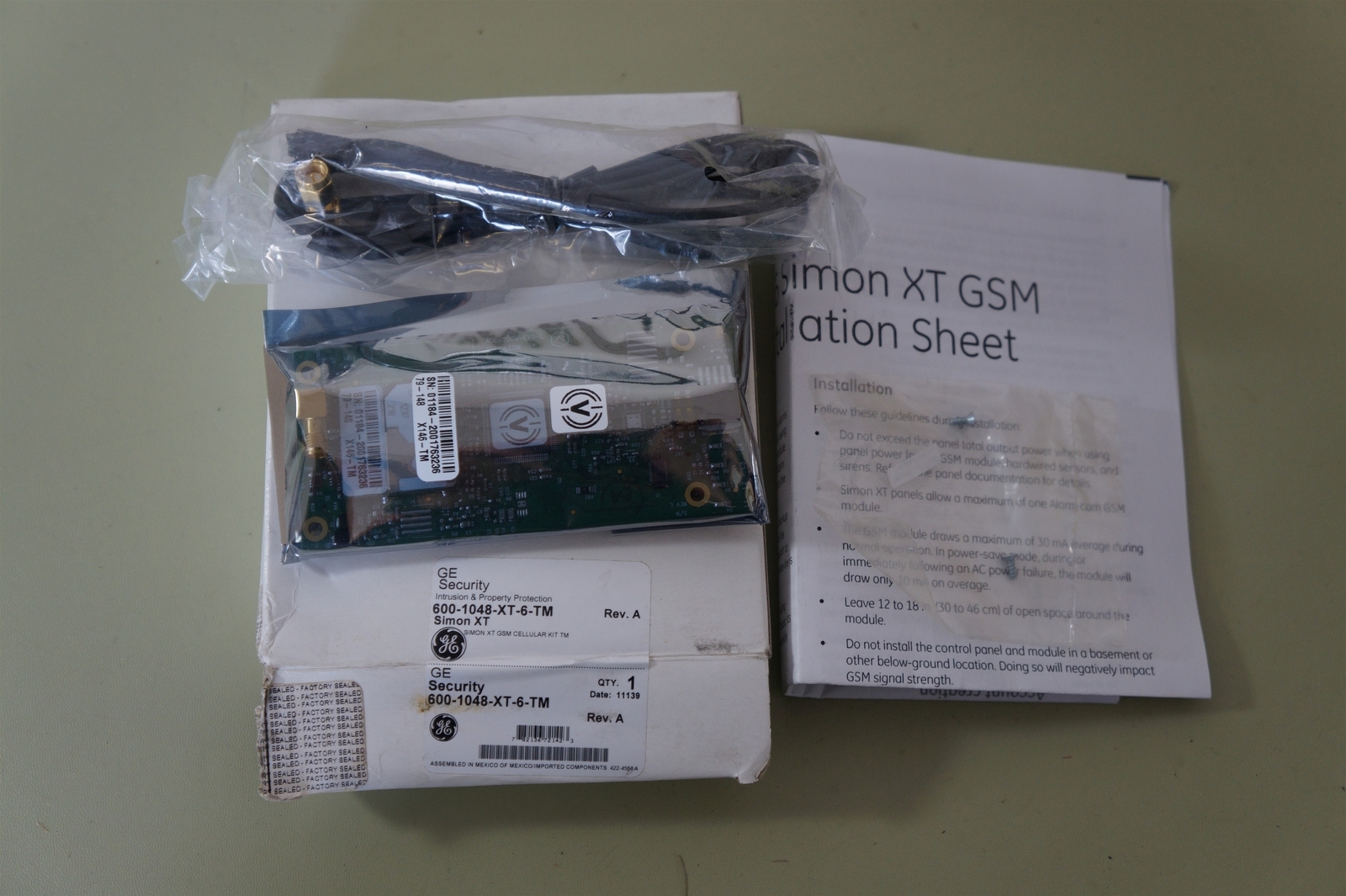 GE Security 600-1048-XT-6-TM Simon XT GSM Cellular Kit TM - New