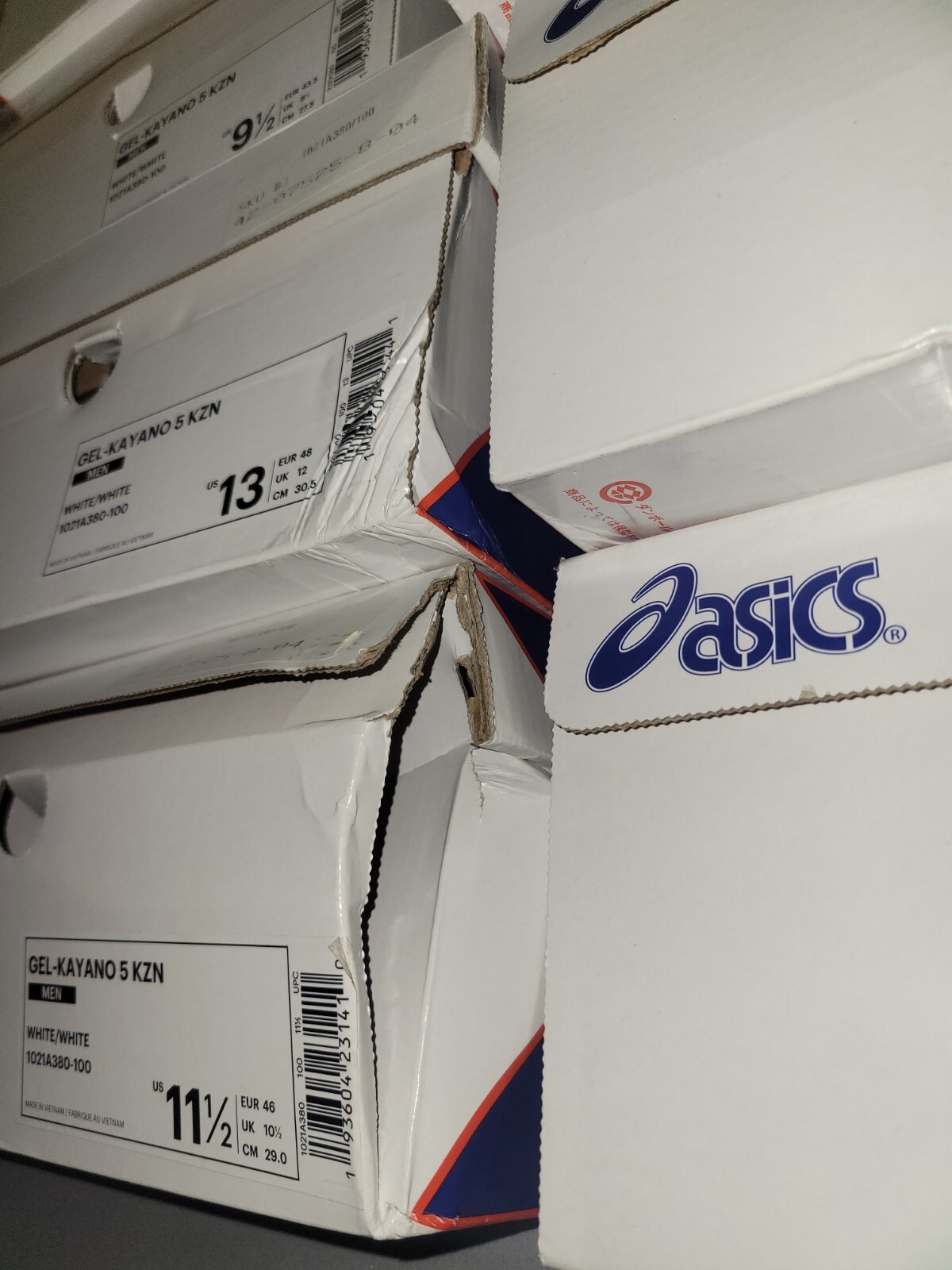 ASICS GEL-KAYANO 5 KZN MEN'S RUNNING SHOES 1021A380-100 WHITE FLASH YELLOW