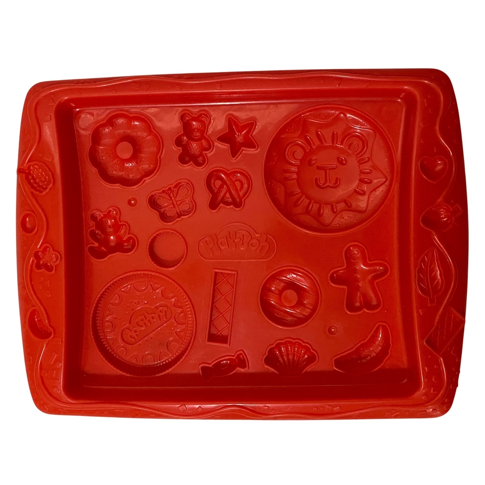 Play Doh Kitchen Creations Replacement Mold Tray Red Lion Flower Fruit Star Bear