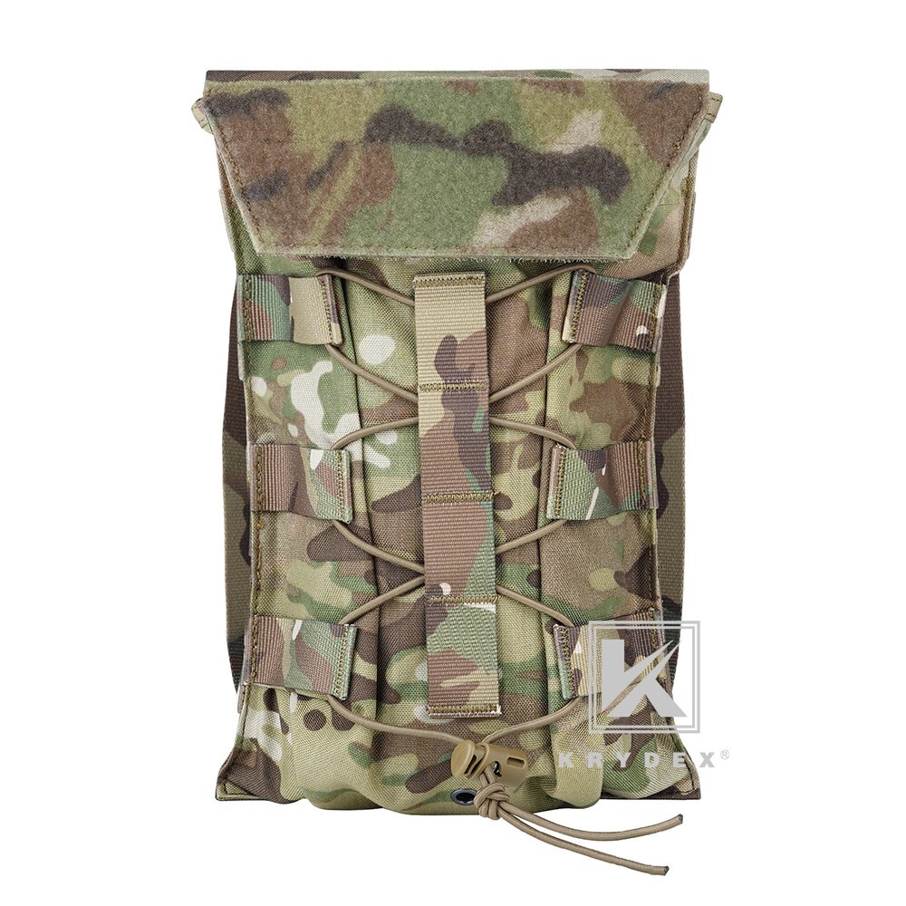 KRYDEX Tactical Hydration Carrier MOLLE Backpack Outdoor Panel for Vest MC Camo