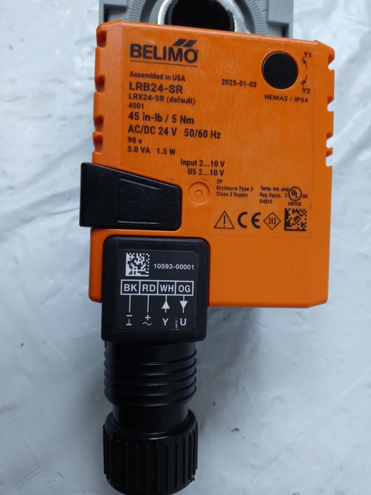 Belimo LRB24-SR Actuator, 24V, Spring