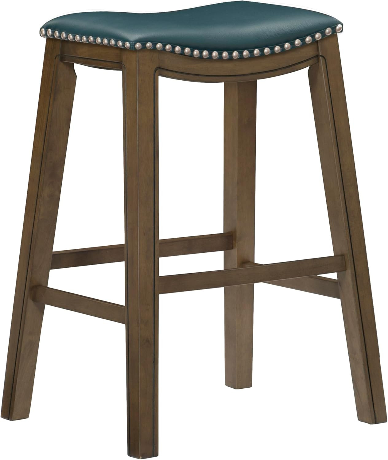 Ordway Green Solid Wood Bar Stools - 30" Saddle Height Seating