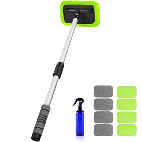XINDELL Windshield Cleaning Tool for Car –ch Extendable Handle 27in Green