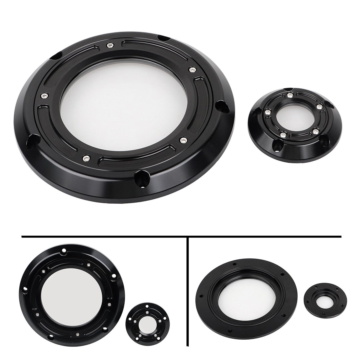 Black Derby Timer Point Cover For Harley Heritage Touring Road Glide Ultra FLTRU