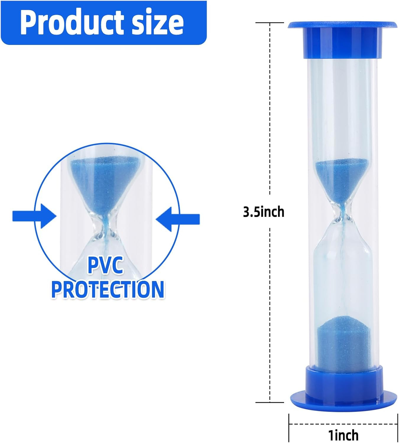 Plastic Sand Timer Set - 6 Pack (30 Sec to 10 Mins)