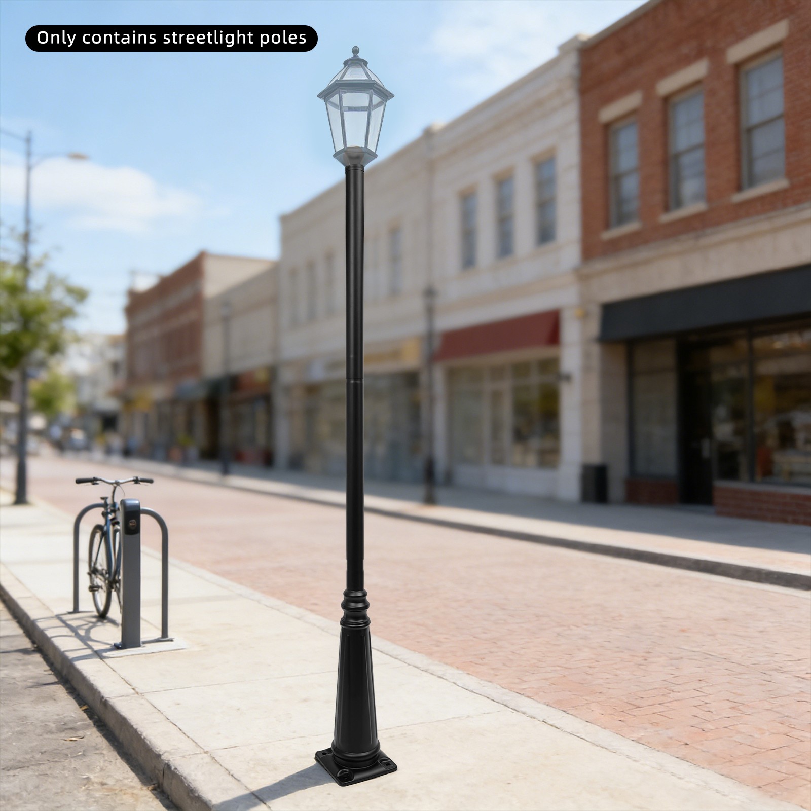 2.4m European Light Post,Split-Type Light Post,Floorstanding Outdoor Light Post