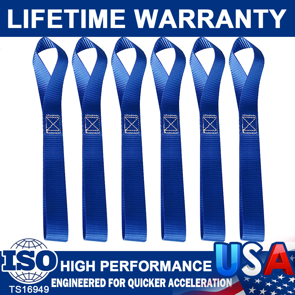 6 Pack Soft Loop Tie Down Straps Ratchet 4500LBS Heavy Duty Motorcycle Dirt Bike