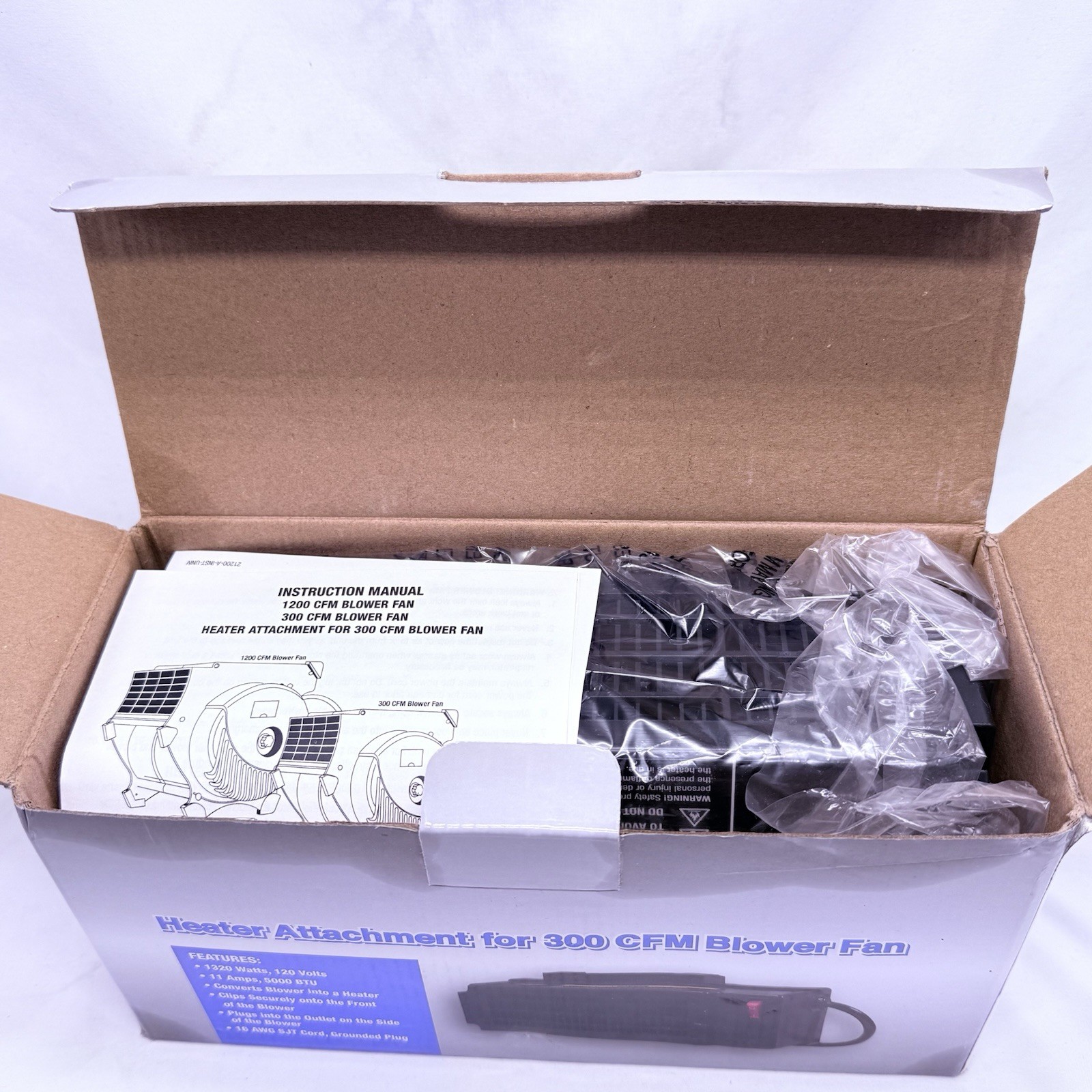 MASTERCOOL BLACK HEATER ATTACHMENT FOR 300 CFM BLOWER FAN, 20300-HTR, 1320 WATTS