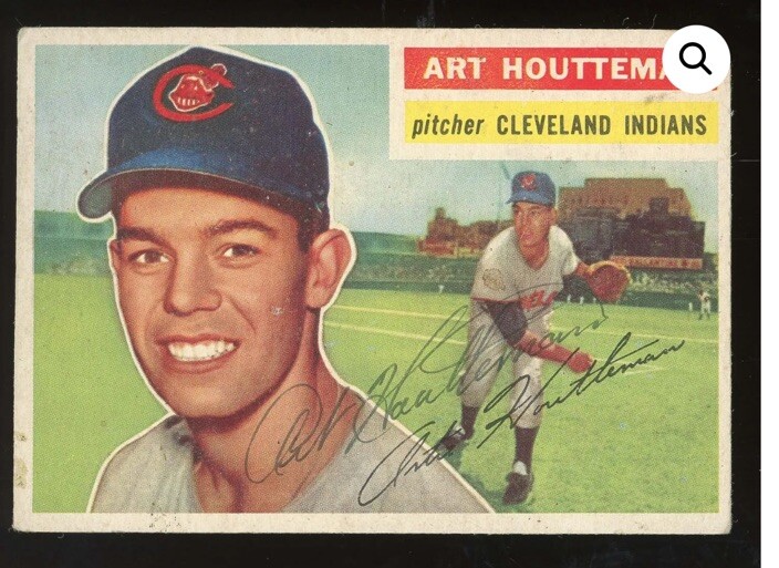 Art Houtteman Signed 1956 Topps #281 (JSA COA)