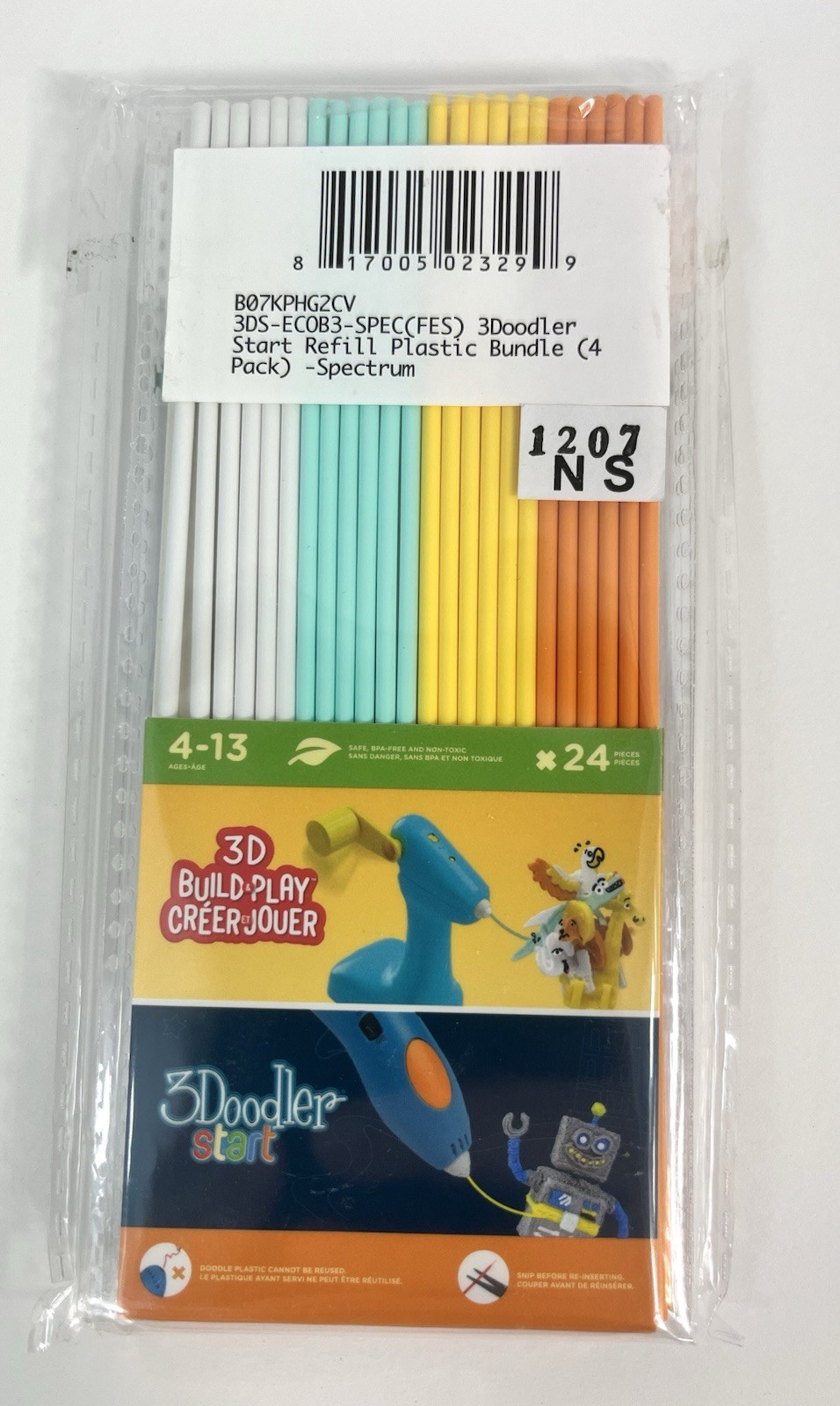 3Doodler Start Refill Plastic 96 Sticks Total Multicolor