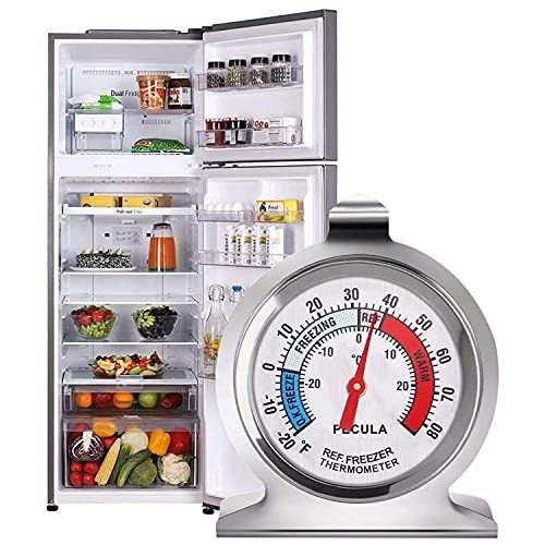 2-Pack Refrigerator Thermometers – Large Dial for Fridge & Freezer