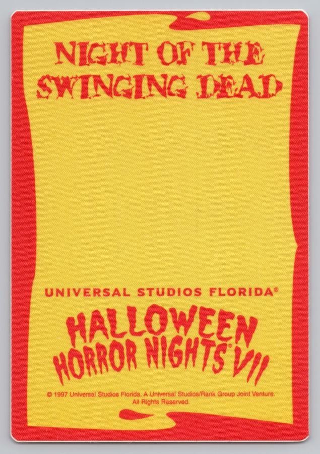 Universal's Halloween Horror Nights 7. Night Of The Swinging Dead Cloth Sticker