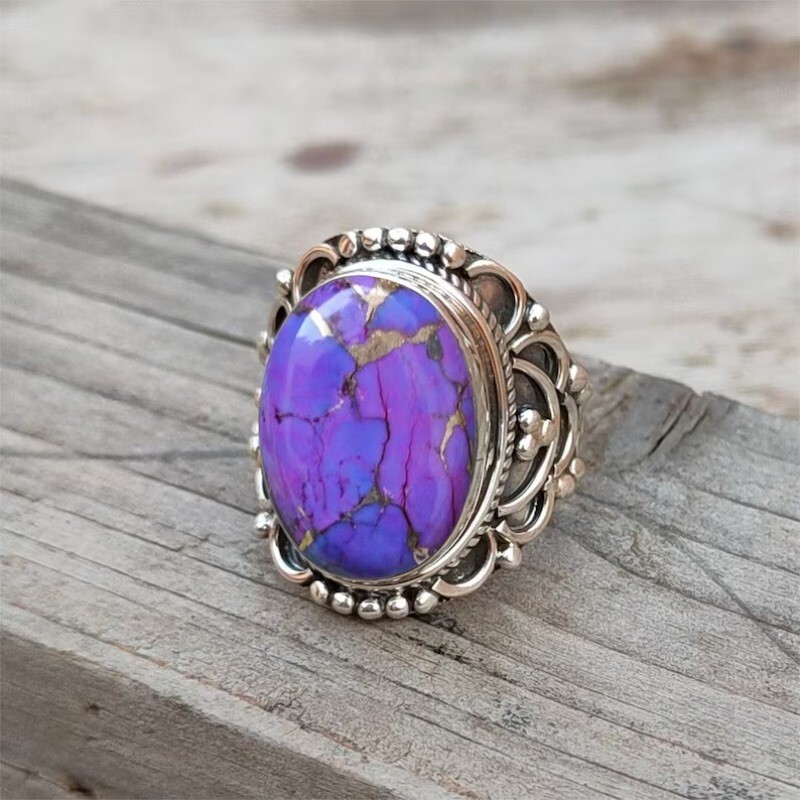 925 Sterling Silver Women Ring With Solid Handmade Gemstone
