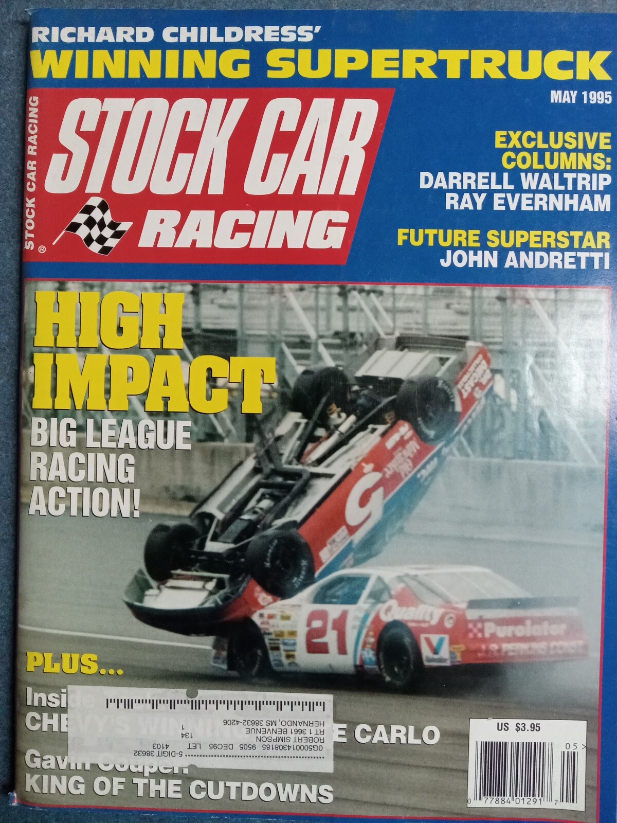 Stock Car Racing 5/1995-Daytona ARCA 200-John Andretti-Dick Trickle-VF