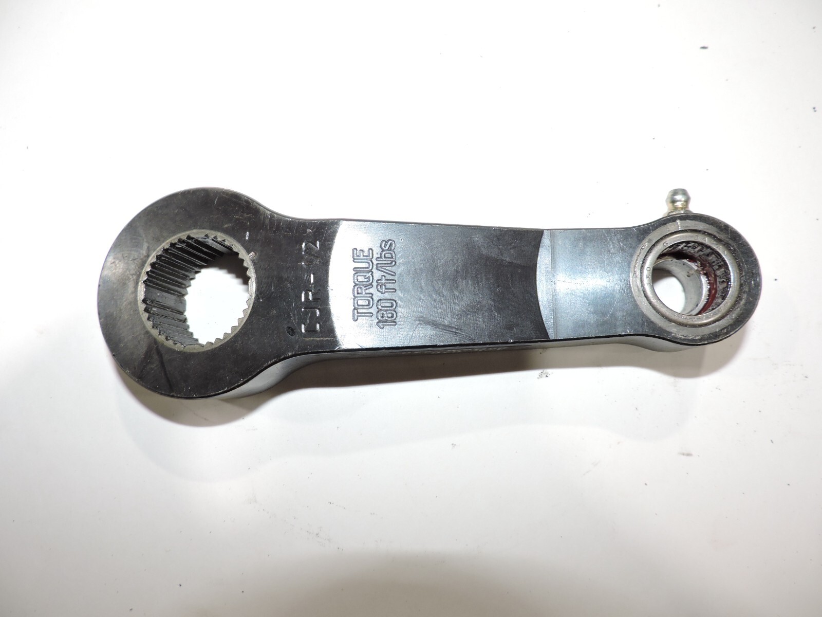 CJR Pitman arm plated dropped w/ bearing, marked 1.540" NICE NASCAR ARCA