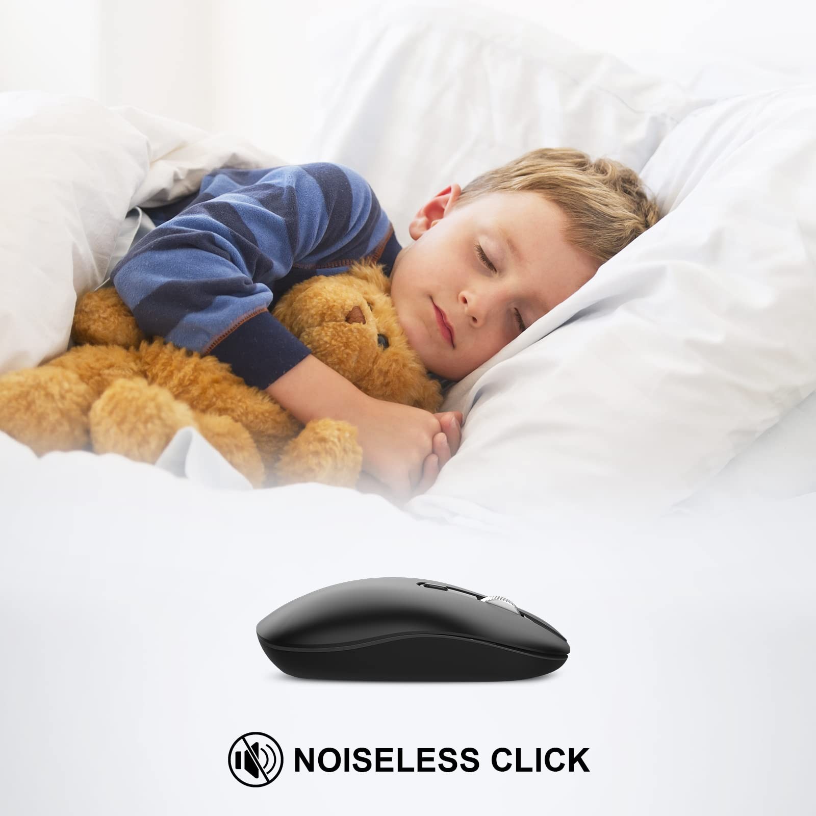 Type C Wireless Mouse, USB C Mice 2.4G Silent Cordless with Type C Receiver, ...