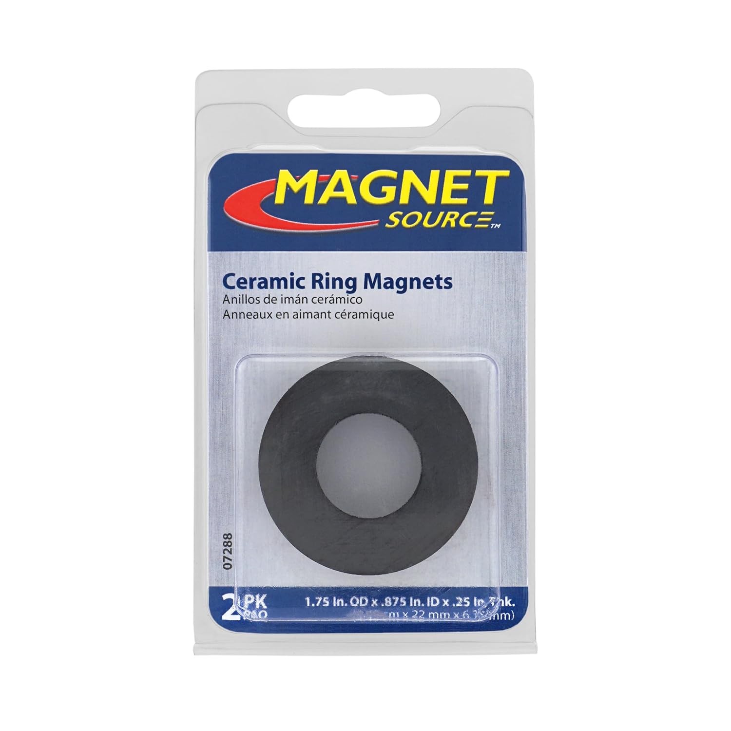 2 Pack Ceramic Ring Magnets Ferrite Strong Magnetic Material Free& Fast Shipping