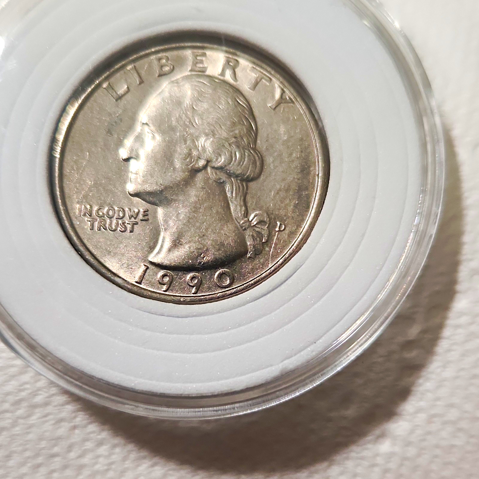1990-P Washington Quarter 25C Business Strike Philadelphia Mint Copper KM#164