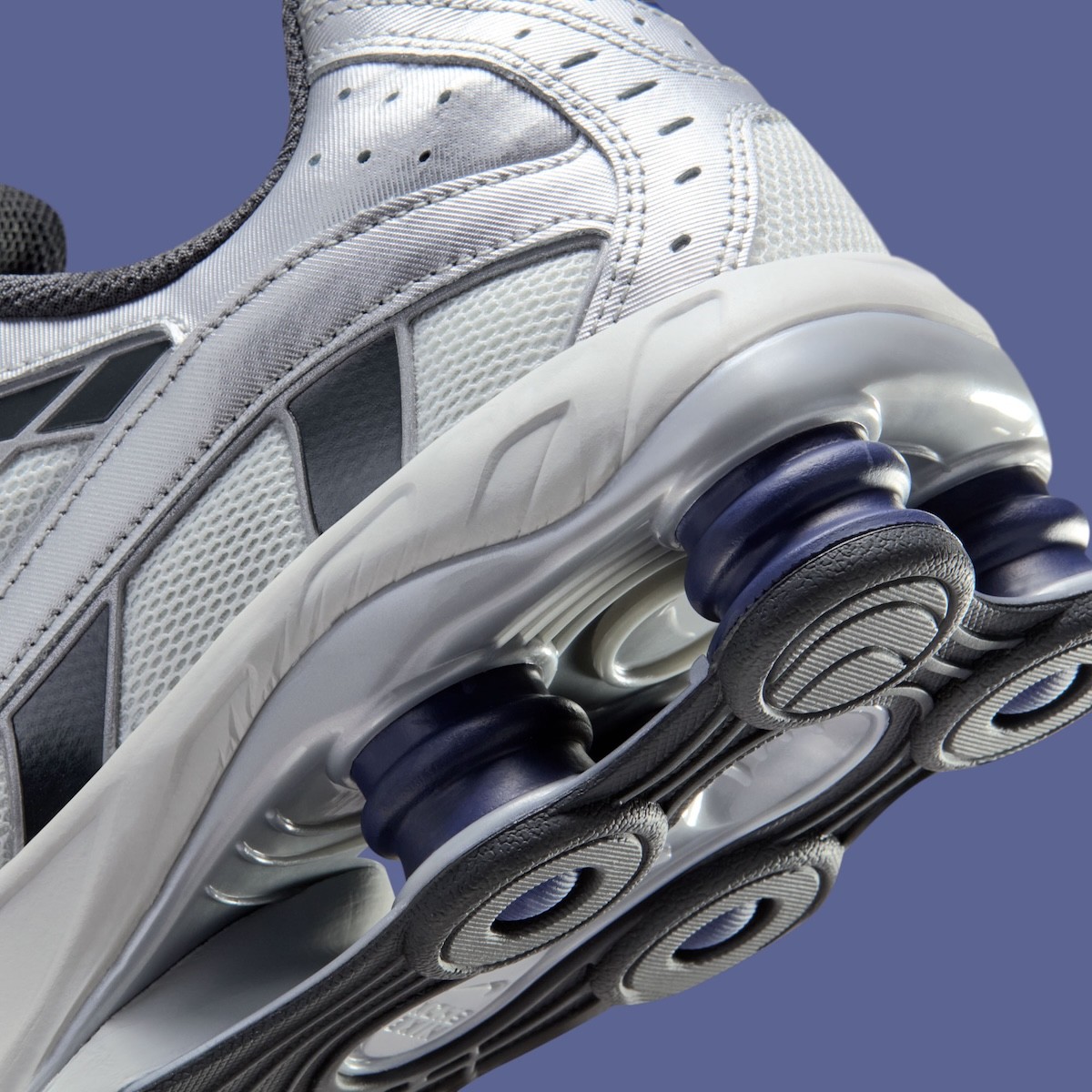 Nike Shox Ride 2 Photon Dust Metallic Silver Midnight Navy IO1449-025 sz 7 Men's