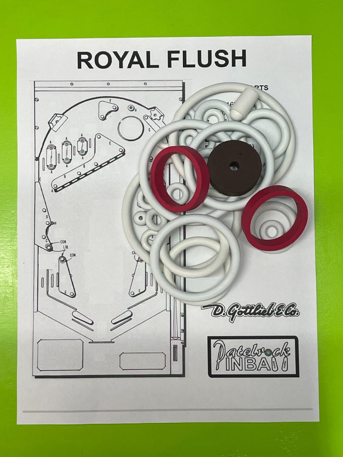 1976 Gottlieb Royal Flush Pinball Machine Rubber Ring Kit