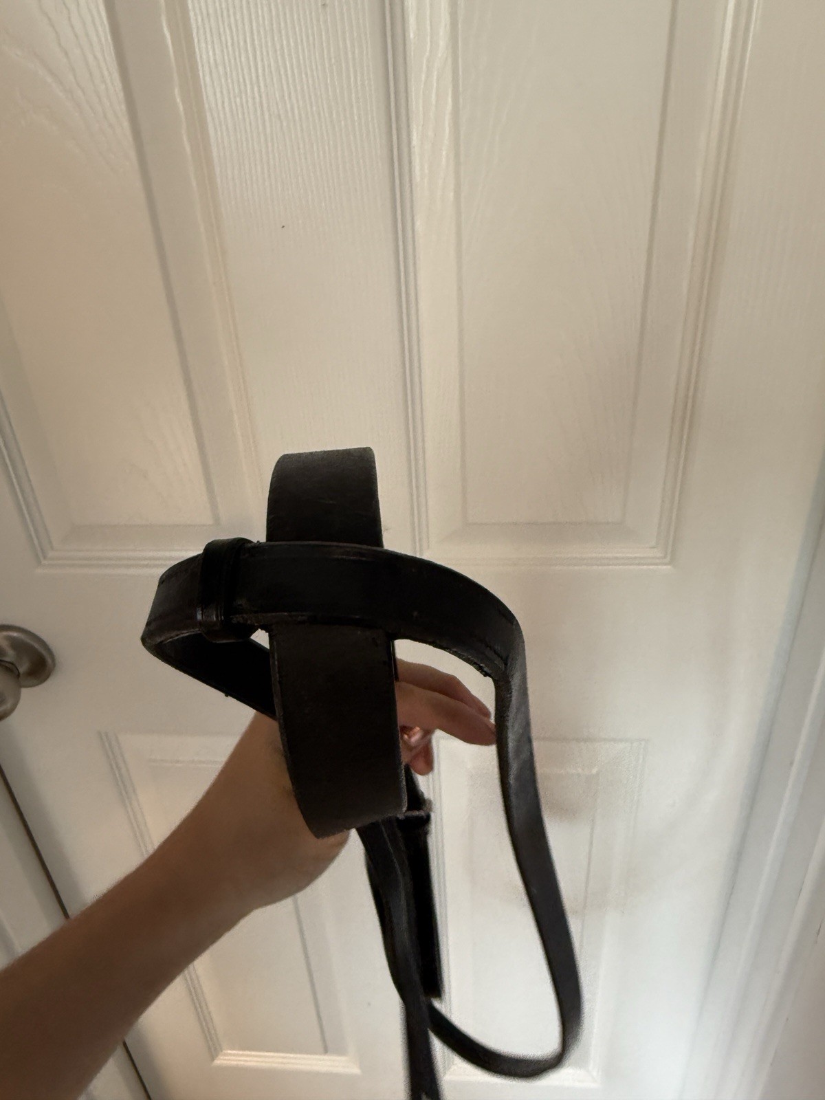 Leather German Martingale Full Size Black Leather