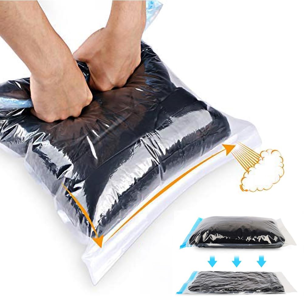 ALMING Compression Bags - Travel Essentials - - 12-pack, transparent
