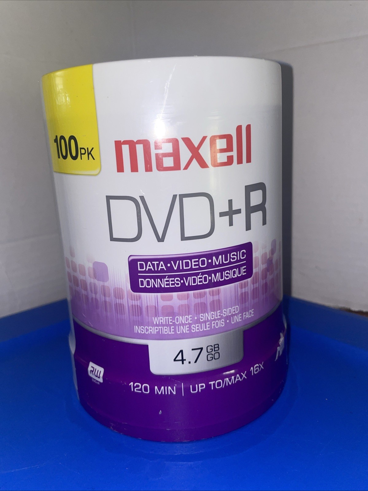 Maxell DVD+R 16X Recordable Media, 100 Pack Spindle