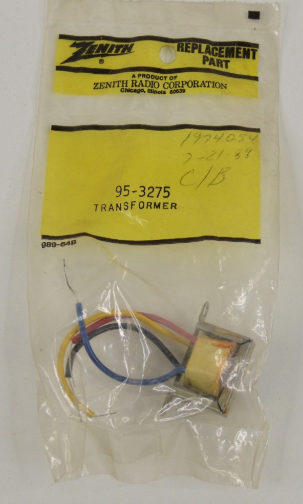 NOS OEM Zenith Transformer for Radio TV Television Electronics 95-3275