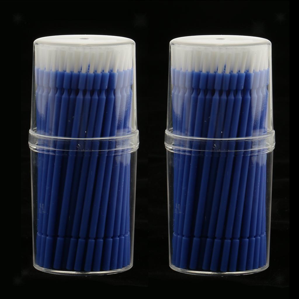 200 Pcs Dental Disposable Micro Applicators Brushes Tips Long Tipped Bendable