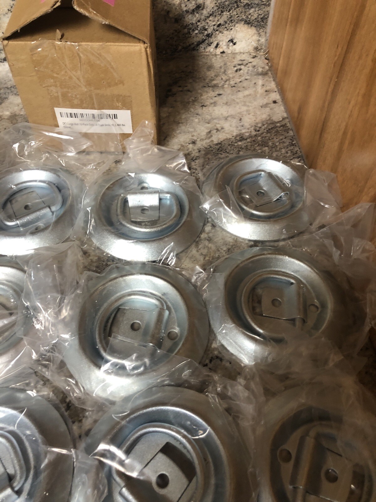 Open Box DC Cargo Mall 10 Pack Galvanized Trailer Tie Down Anchors 400lb Limit