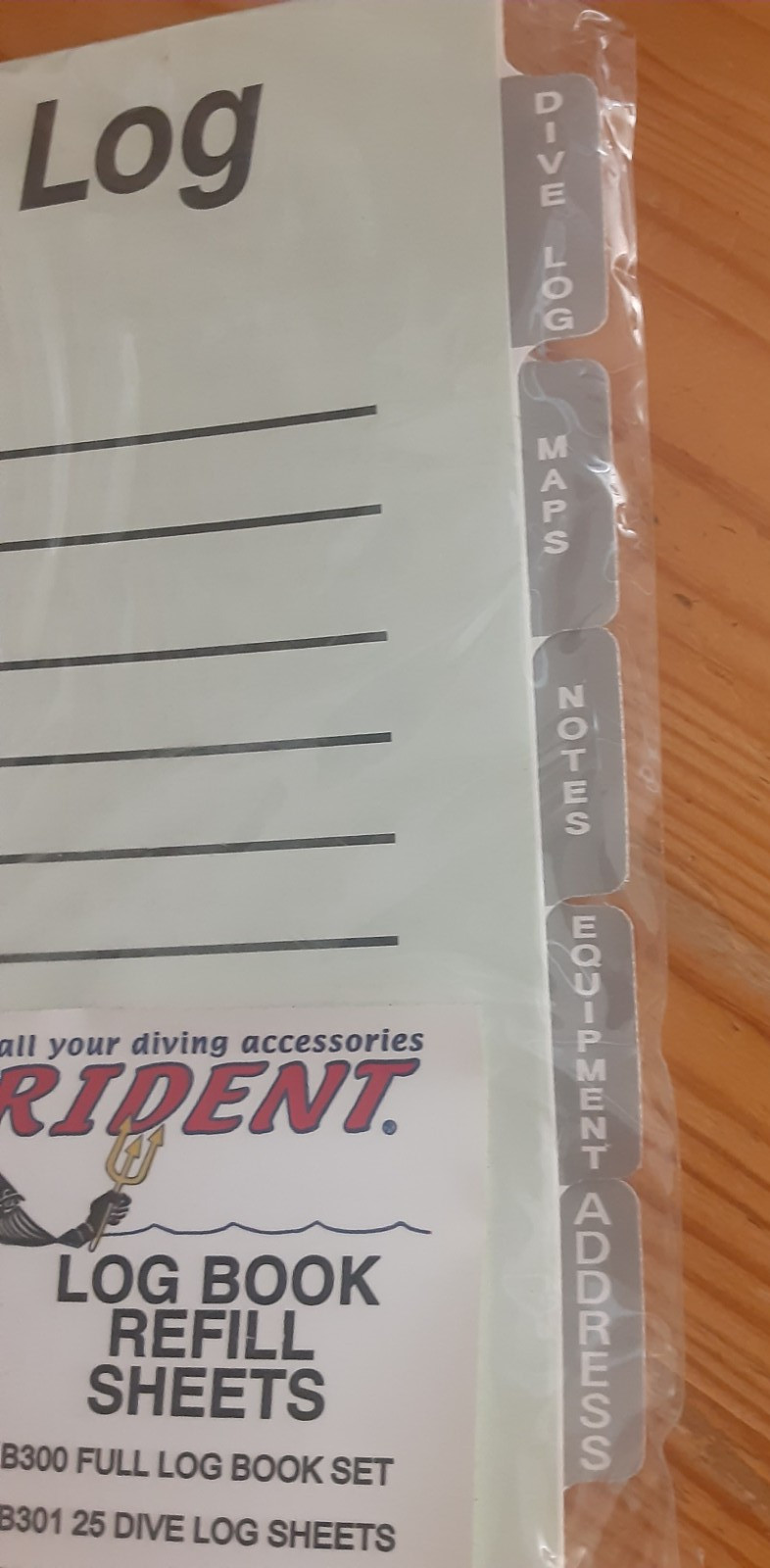 Trident Dive Log Book Refill Sheets — #B300 (Factory Sealed)