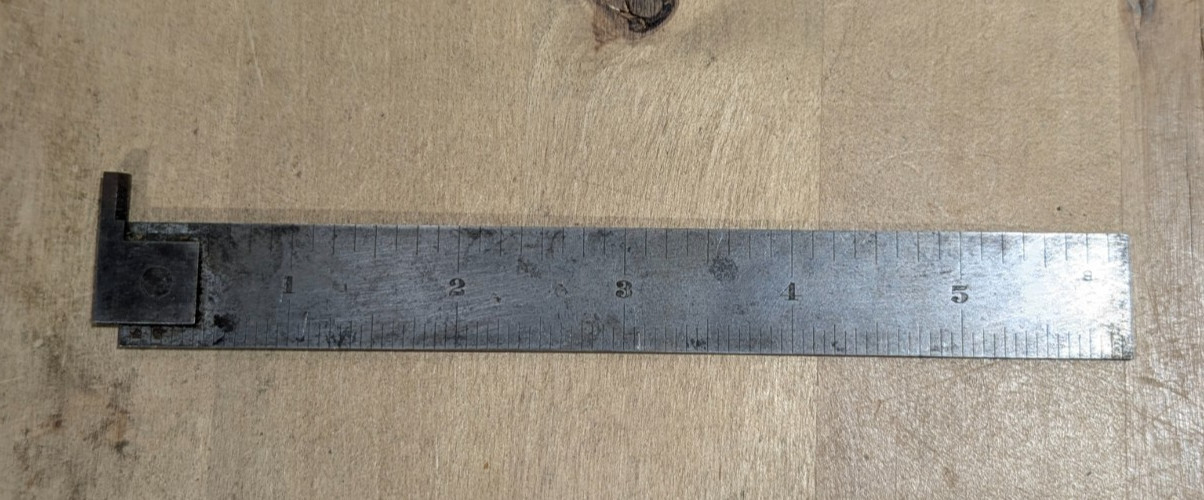 Vintage Machinists 6” Ruler Union Tool Co Orange Mass Tempered No 4 USA
