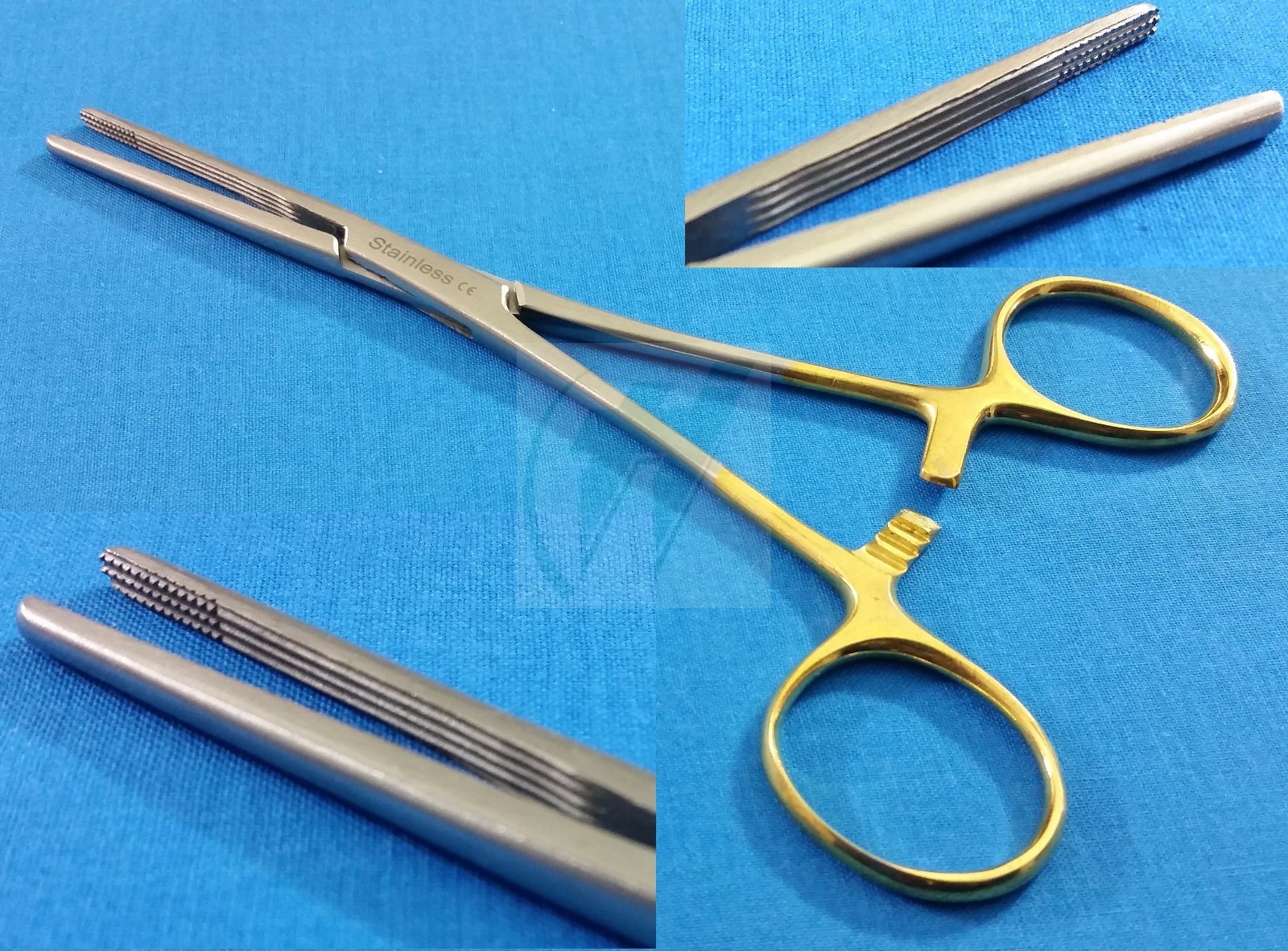 GOLD HANDLE PREMIUM QUALITY CARMALT ARTERY SPAY PACK FORCEP 6.25" STRAIGHT TIP