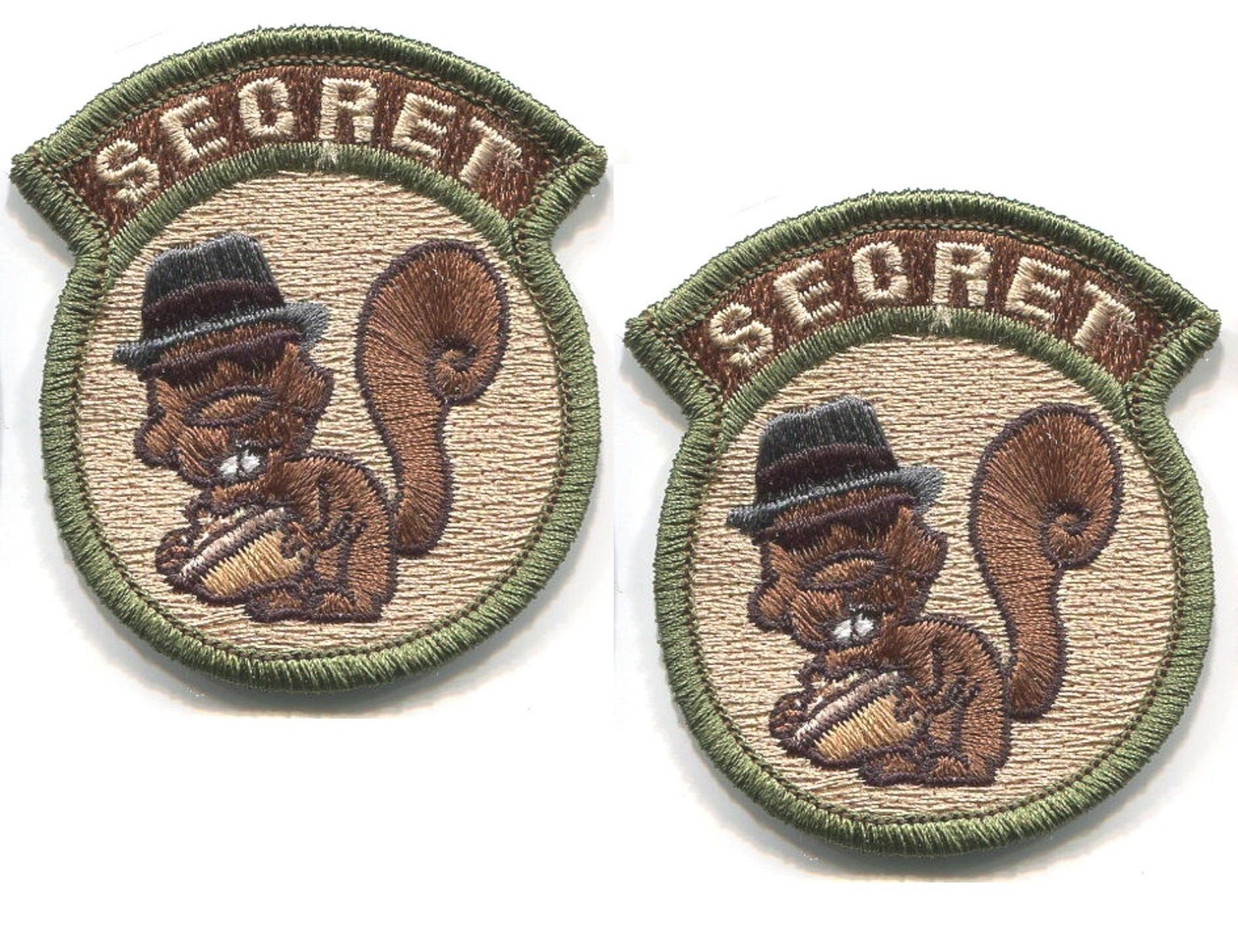 SYRIA-IRAQ DAESH WHACKER SFG GREEN BERETS SAS velkrö SSI:: Secret Squirrel X 2